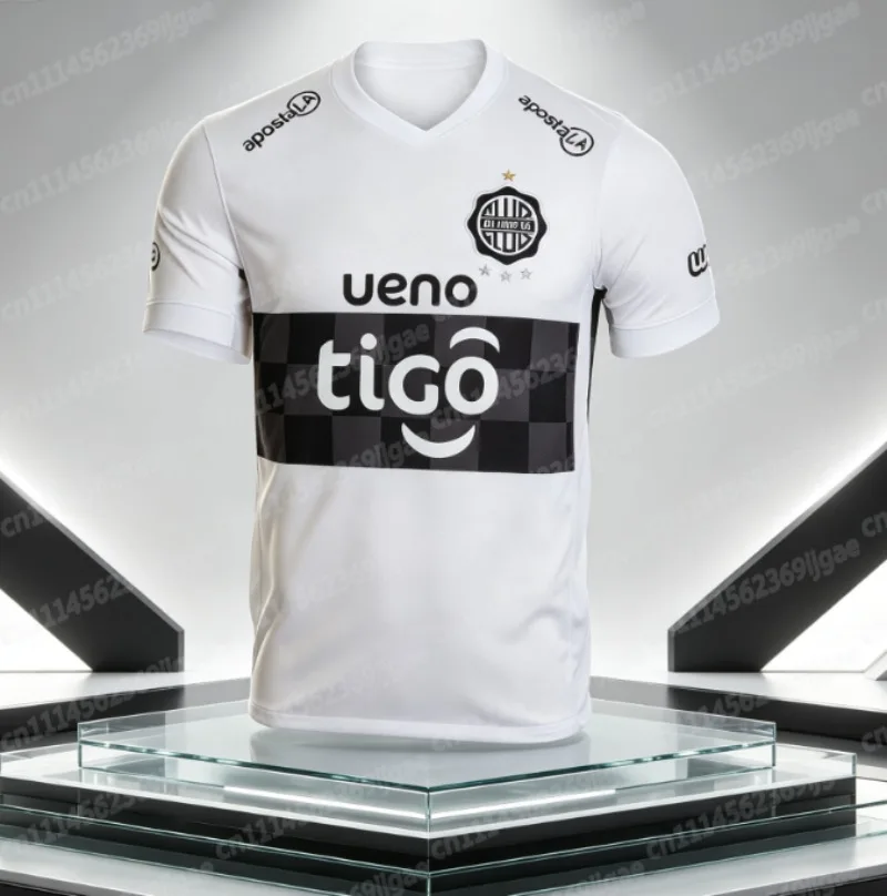 Paraguay Asuncion Olympia Olimpia Asuncion Heim-Fußballtrikot Trainings-Sommer-Sporttrikot Herren T-Shirt Familien-Set
