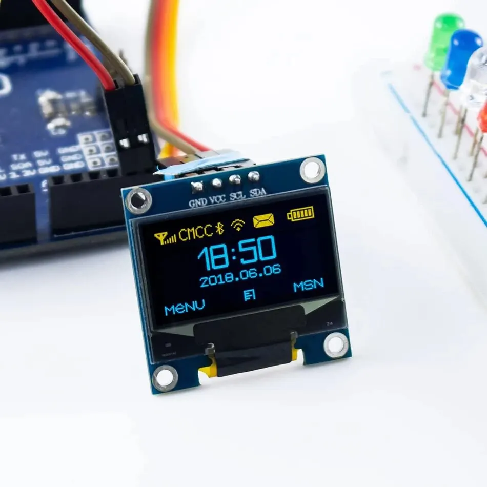 0,96" Gelb Blau/Blau/Weiß I2c IIC Seriell OLED LCD LED-Modul 128X64 Für