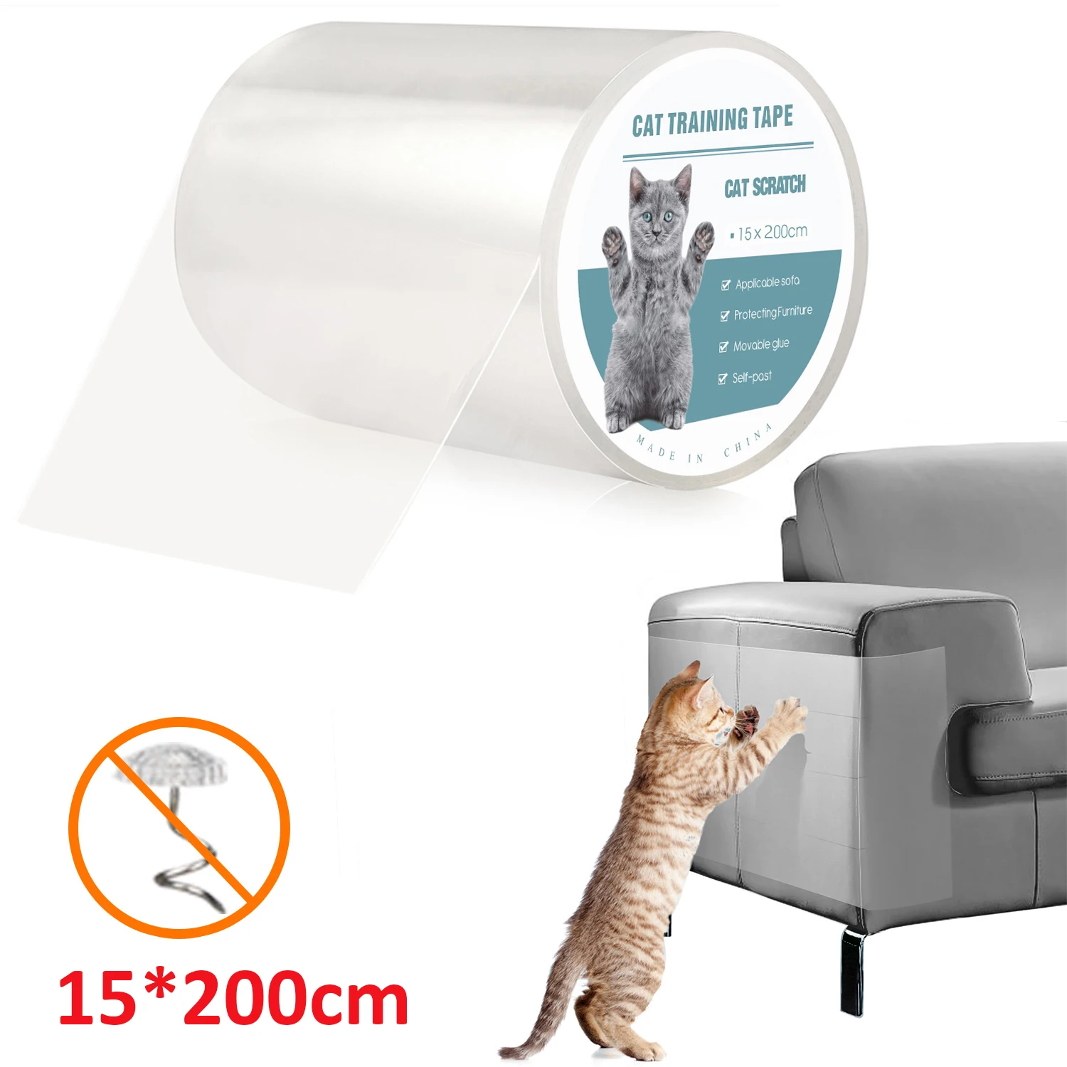 6 dimensioni trasparente gatto adesivo antigraffio mobili divano nastro  protettivo Pet scratch Board Pet Cat Dog Clear Pet Claw Pad - AliExpress