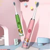 Sonic Children Electric Toothbrush Rechargeable Colorful Cartoon Brush For Kids Automatic IPX7 Waterproof With Replacement Head 3