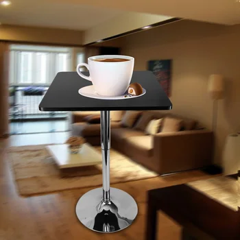 Tavolo da bar quadrato regolabile da 70-90 cm Tavolo da pranzo creativo quadrato girevole a 360 gradi Tavolo da esposizione per scrivania per computer 1