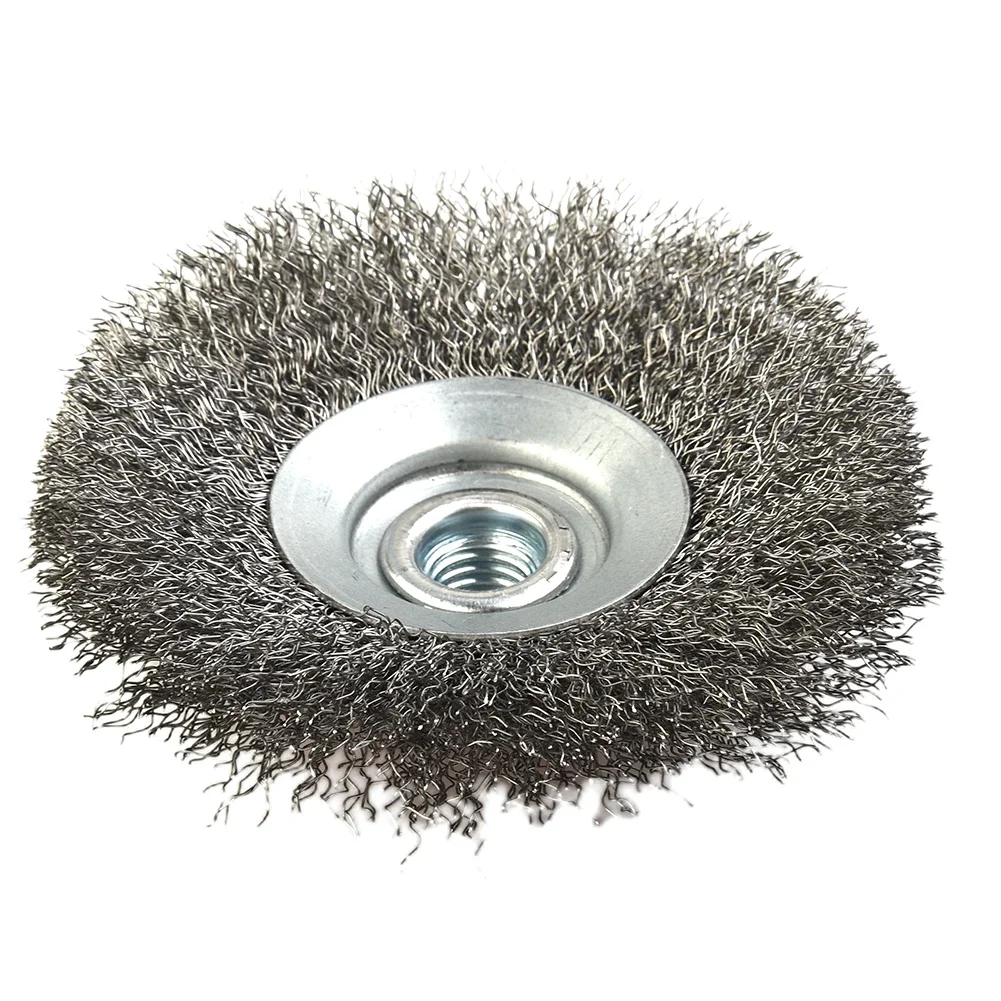 

1Pcs 4 Inch 100mm M14 Thread Wire Bevel Brush For Metal Rust Removal Polishing Brush Clearance Line Angle Grinder Rotary Tool