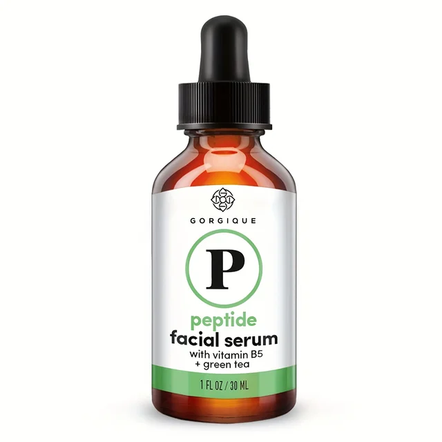 Peptide Serum For Face with Collagen Boosting Peptides, Amino Acids, Green Tea, Aloe and Vitamins B5 & E