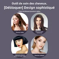 Peigne à cheveux lisses chauffant électrique en céramique, sans fil, Portable, outil de coiffure à ions négatifs, brosse à lisser USB Rechargeable, nouveau 5