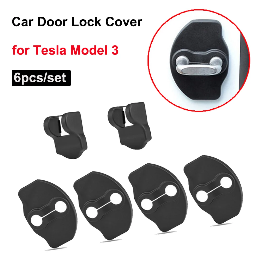 

6 шт. крышка замка для Tesla Model 3 Y фиксаторы Защита от ржавчины крышки стопора двери модифицированные аксессуары для автомобиля украшение