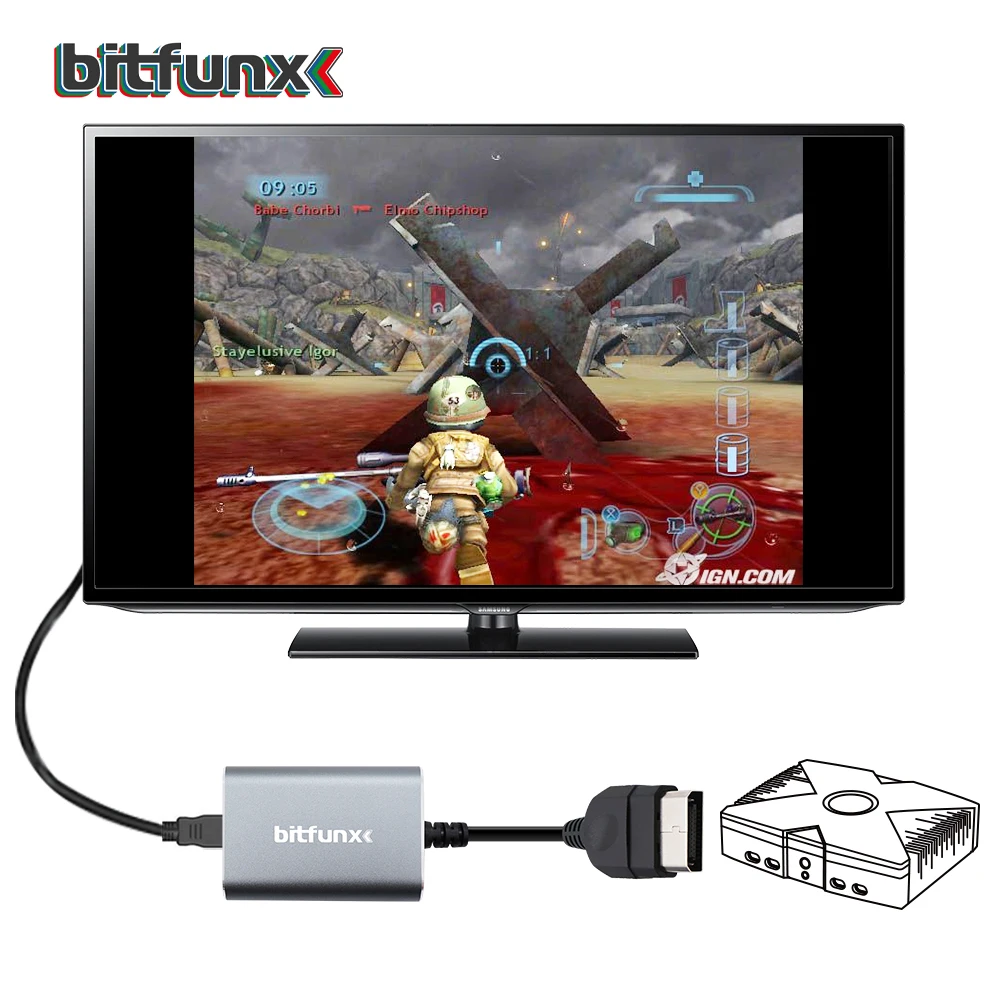 Bitfunx HDMI Adapter for XBOX Classic Retro Gaming Consoles HD Cable Accepts 5.1 Dolby Digital Surround Sound