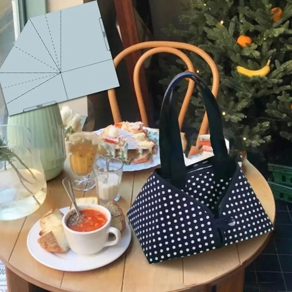 DIY Fabric Foldable Food Basket Sewing Template Transaprent Acrylic Tote Bag Template Portable Purse Handbag Sewing