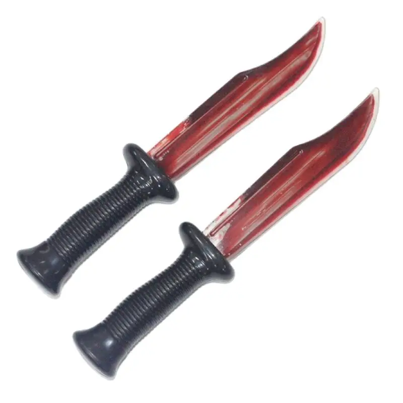 Cuchillo Falso Ensangrentado Para Halloween, Accesorio De Disfraz Cuchillo De Utileria Cuchillo Cortador Con Sangre Falsa Cuchillo Para Picar Juguete Arma De Plastico Decoracion De Halloween