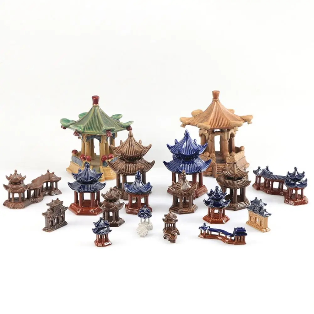 

Домашние фигурки, миниатюры, цветные керамические китайские Классические фигурки, рокеры, бонсай, декор ручной работы