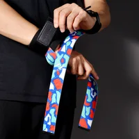 1Pair Gym Fitness Weightlifting Grip Straps Dumbbell Hand Grips Training Wrist Support Bands for barbell Pull up Palm protection 1