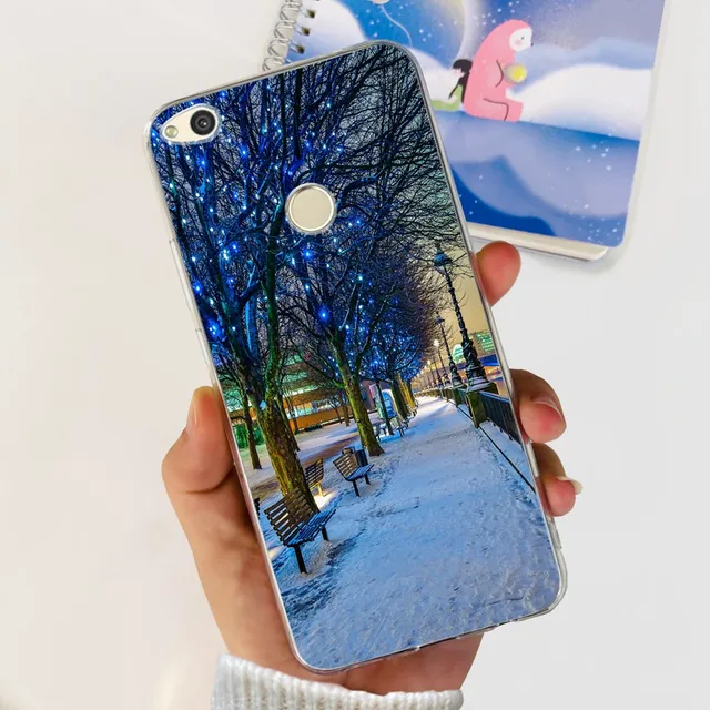 For Huawei P8 Lite 2017 Case PRA-TL10 Cover Fashion Marble Clear