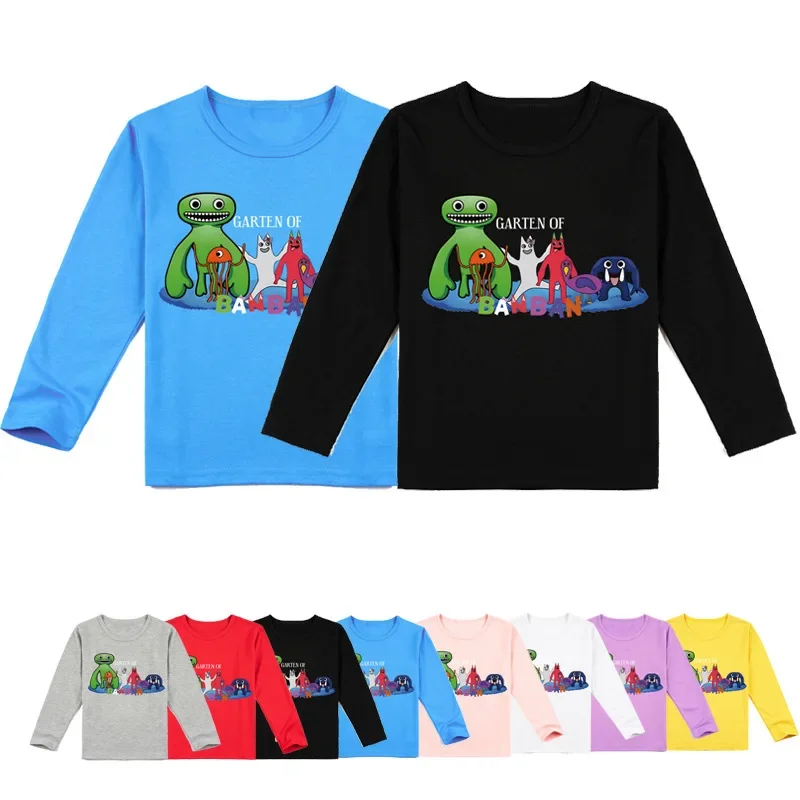 

Garten of Banban 2023 New Autumn Children's Clothing Garten of Banban Fashion Print Long-sleeved T-shirt Trendy