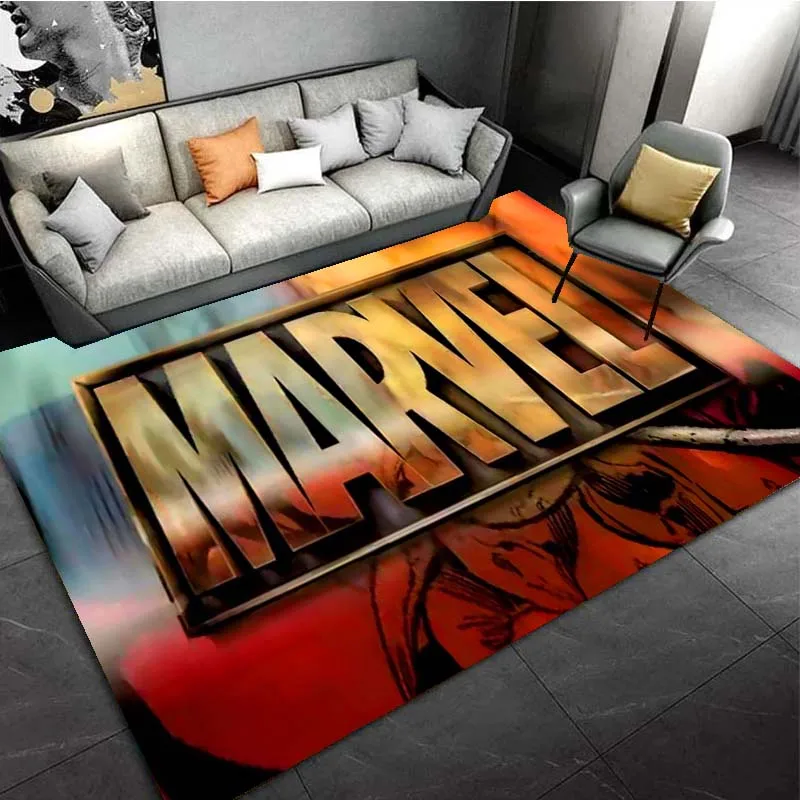 

M-Marvel-l Hero кино комикс студийные коврики с логотипом для гостиной спальни декоративный ковер детская игровая комната Коврик противоскользящий ковер