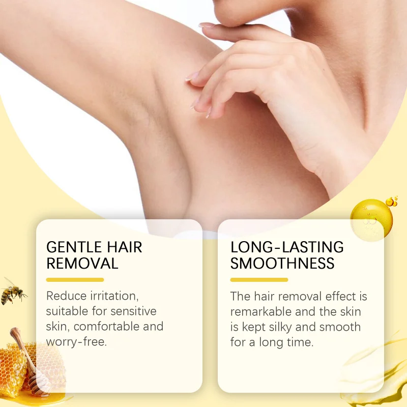 Crema depilatoria idratante al latte di veleno d'api - Delicata per corpo, ascelle, mani e gambe, nutriente per la pelle_voghion.com