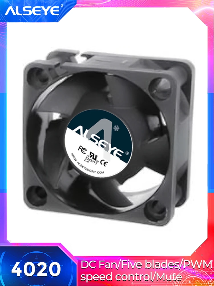 

ALSEYE DC 12V Cooling Fan 40mm 0.16A 6000RPM Hydraulic Bearing 4cm Mini Cooler 40 x 40 x 20mm High Quality Fan