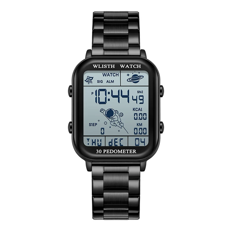 Men's Digital Sports Watch with Stopwatch, Countdown Timer, Calendar, and Pedometer