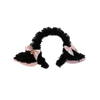 رباط رأس لطيف من آذان الخراف للفتيات ، طوق القوس ، رباط شعر كارتوني ، غطاء رأس للأطفال ، إكسسوارات للشعر ، الخريف والشتاء ، جديد 5