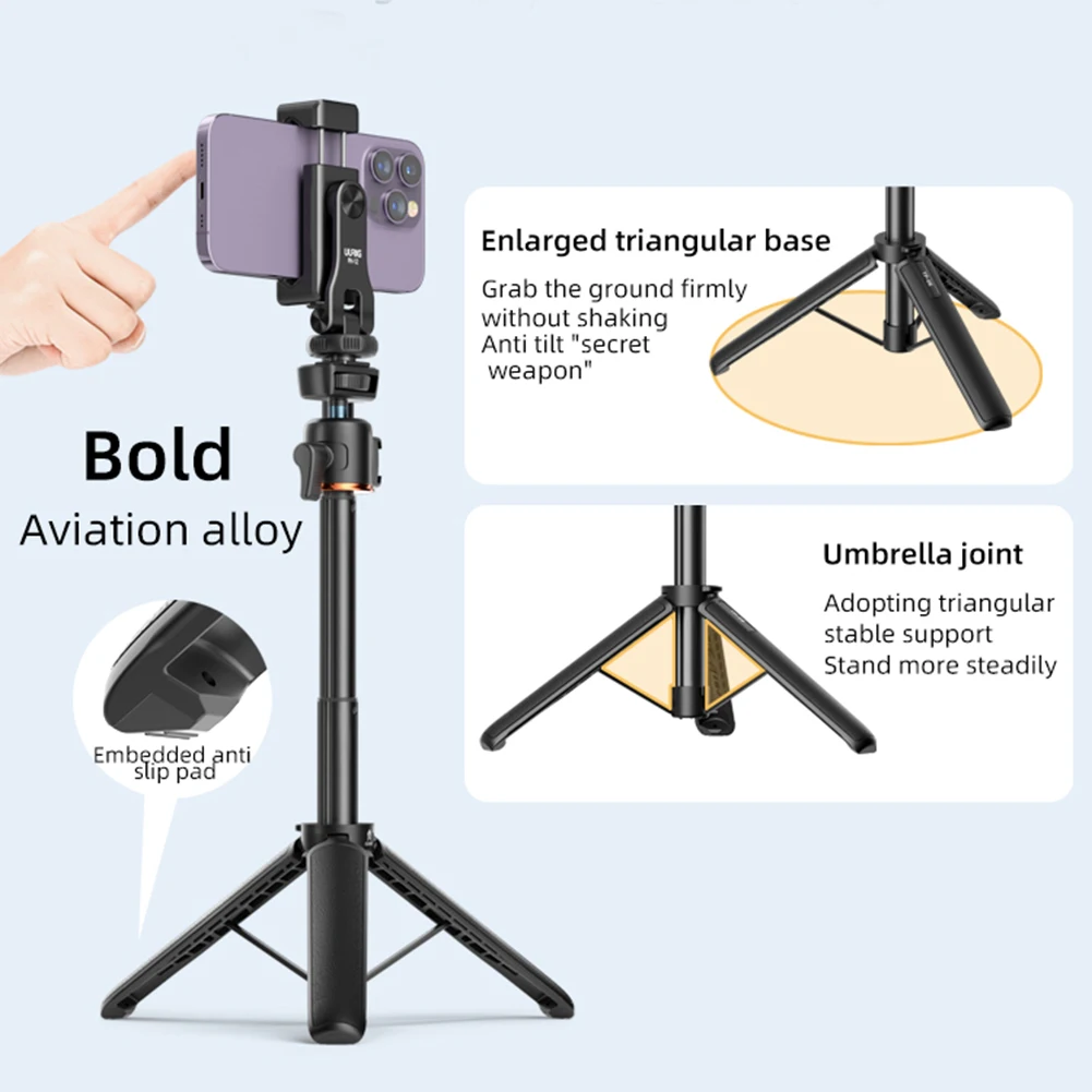 2in1 Extendable Tripod Stand with 1/4 Thread Handle Grip Tripod Lengthen Holder for DJI Osmo Pocket 3 Camera Accessories