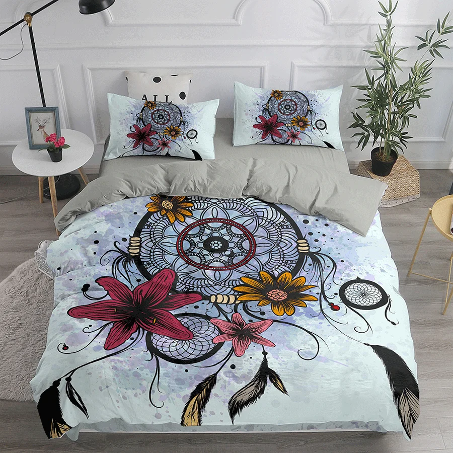 Dream Catcher Bedding Set Elegant Bohemian Duvet Cover Queen Twin Full dream-catcher-bedding-set-elegant-bohemian-duvet-cover-queen-twin-full