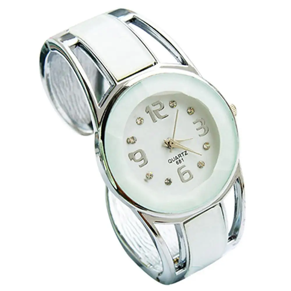 

Wholesale & Dropshipping !Fashion Women's Opening End Quartz Analog Round Case Bracelet Bangle Wrist Watch