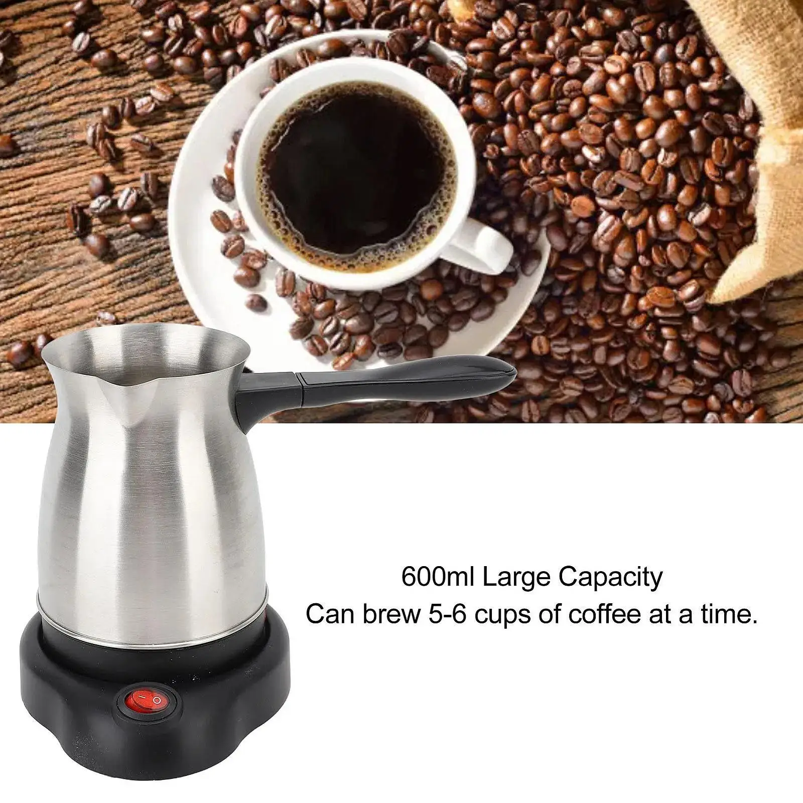 Electric Turkish Coffee Maker Fast Brewing Water Kettle For Cafe Kitchen Bar