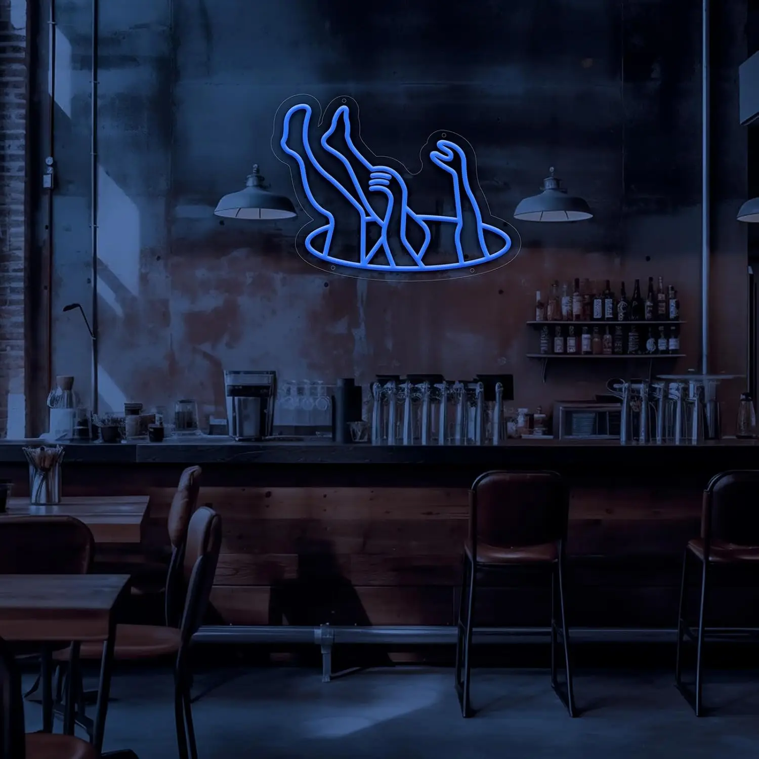 Falling Man Neon Sign for Wall Decor USB Drop Into Neon Light Signs for Bedroom Home Bar Man Cave Game Room Party Gift