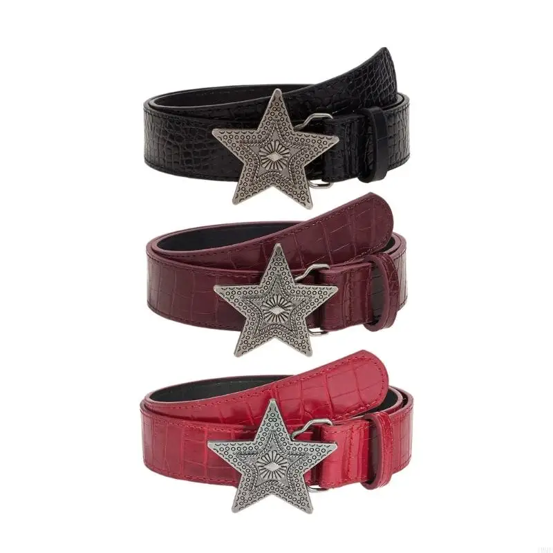 J0MF Girls Retro Waist Belt for Daily Costume Star Jewelry Waist Body Jewelry for Party Jeans Belt Cowboy Chain