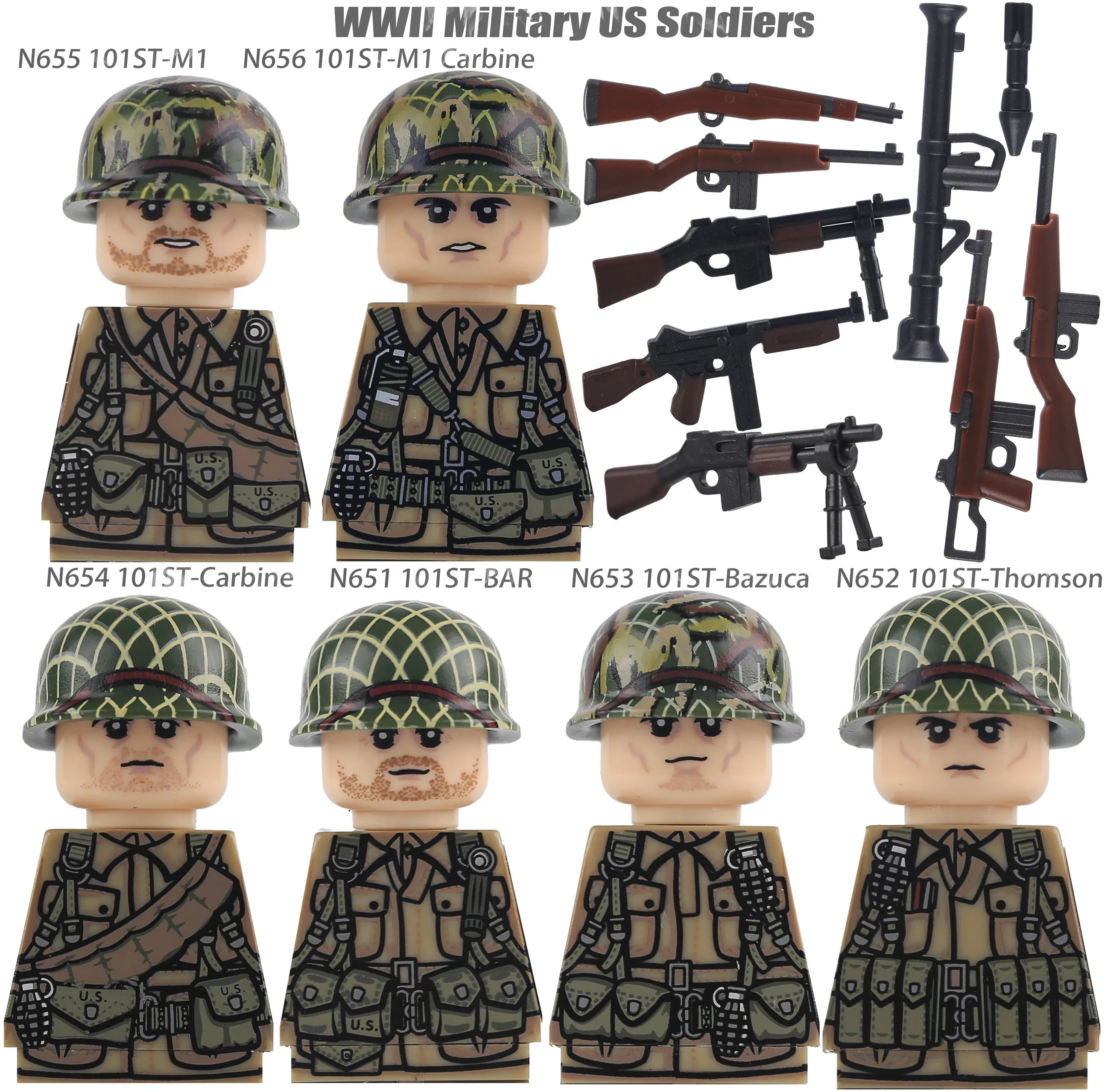 WW2 Winter Soldiers Building Block Set - Military Figures & Weapons Collection
