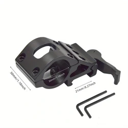 Universal Tactical Flashlight Mount with Rapid Release 20mm Rail Installation (30MM)