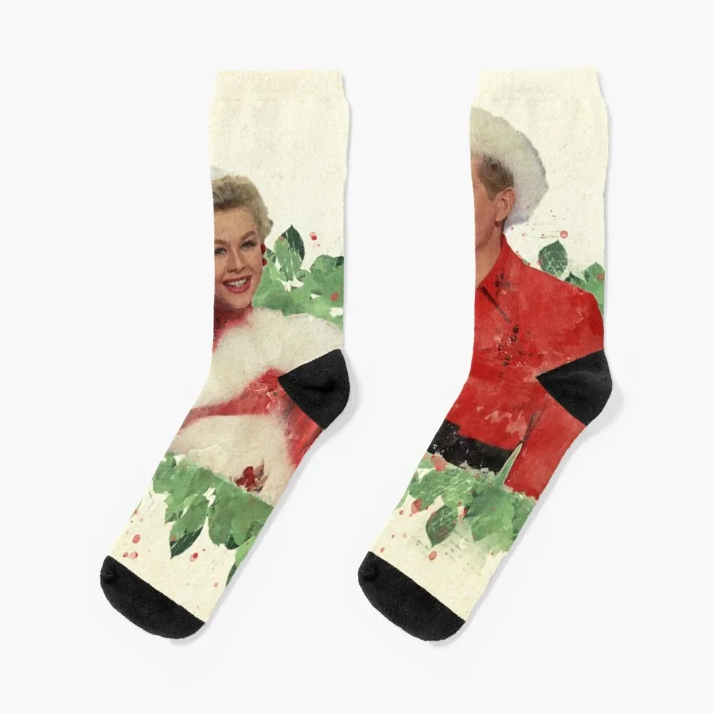 Phil & Judy (White Christmas) Socks essential loose new year sports stockings Socks Men Women's
