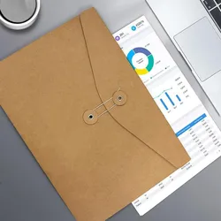 30pcs A4/A5 Envelope 350g Kraft Paper Storage Bag Envelope Office Stationery File Pocket Organizer Document Folders Packaging