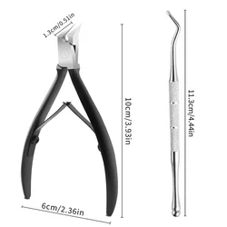 Precision Stainless Steel Cuticle Scissors - Sharp, Durable, Rust - Free Nail Care Tool (Black and Lifter)