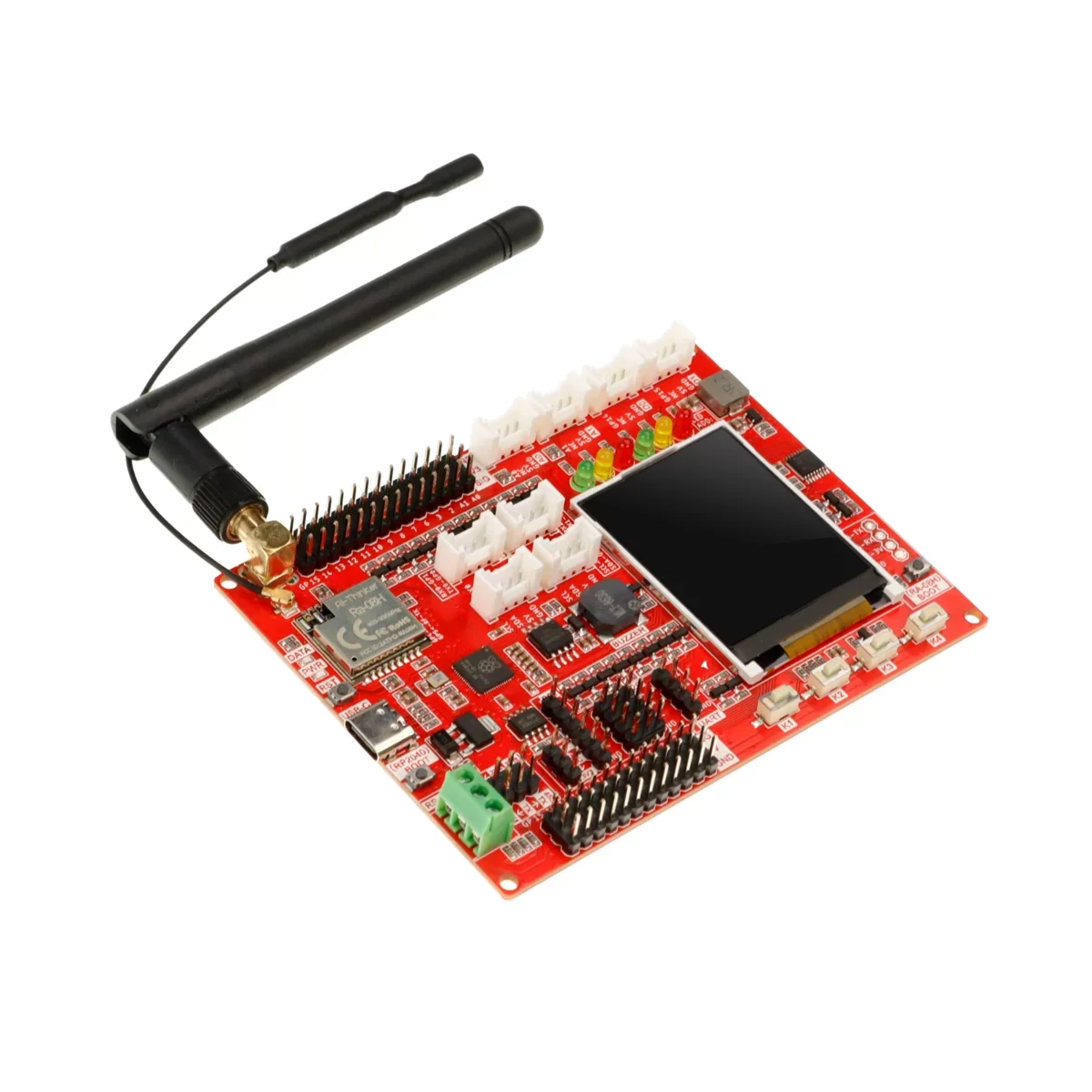 LoRaWAN RA-08H 개발 보드 통합 RP2040, 장거리 통신, SPI IIC UART 5VIO, 868Mhz/915Mhz, 1.8 인치 LCD