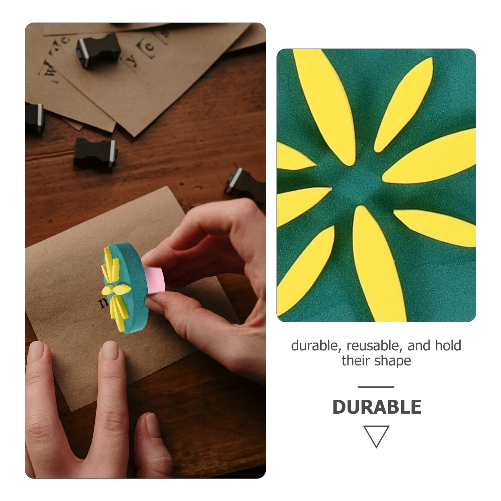 청소년을위한 6Pcs 페인팅 스폰지 스탬퍼 크리 에이 티브 아트 DIY 페인팅 도구 재미있는 그리기를위한 재사용 가능한 스폰지 페인트 용품
