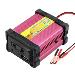 Portable 220W Multifunctional Power Inverter with USB and Advanced Protection (Black)