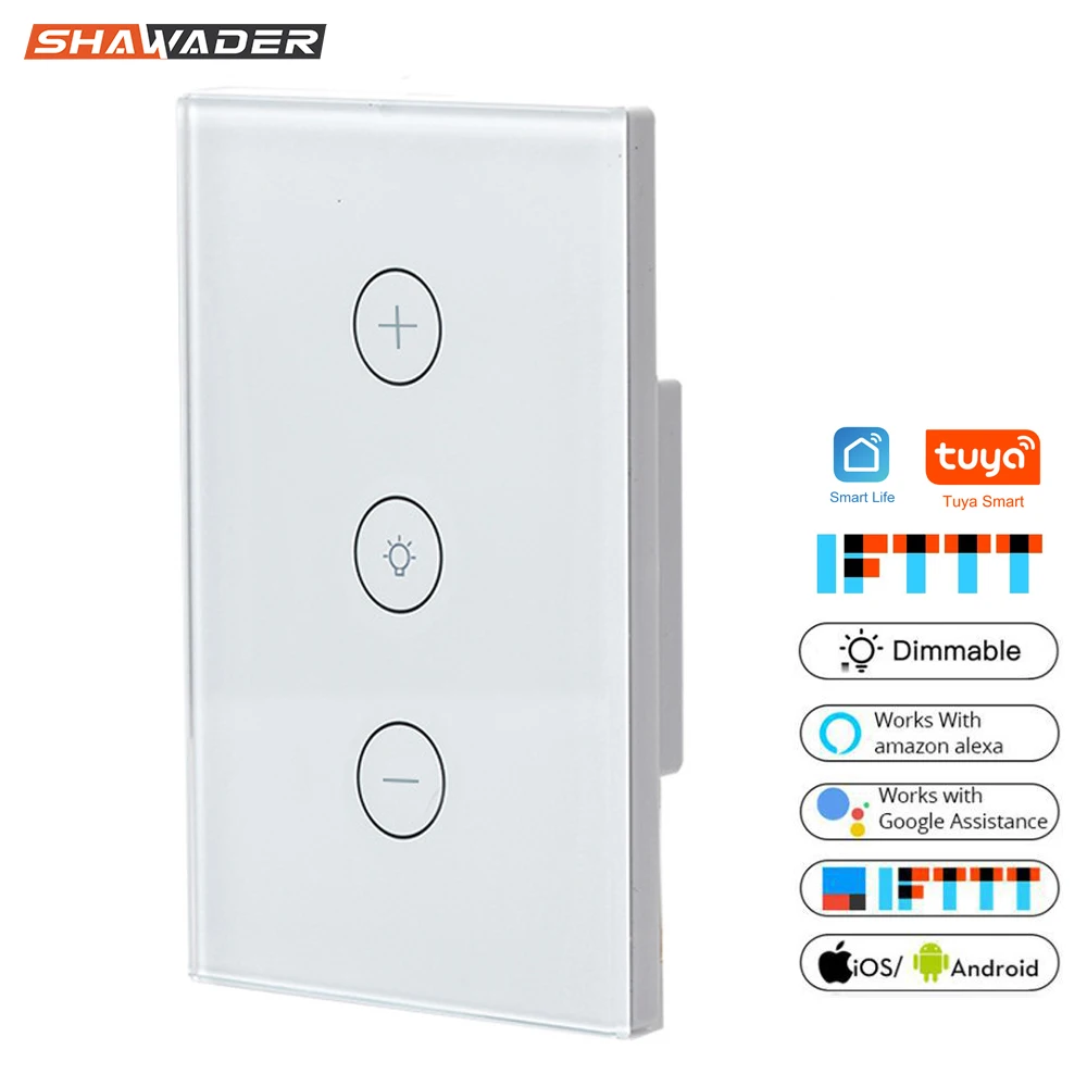 SmartWiFiDimmerLightSwitchGlassTouchPanelWirelessRemoteTimingFunctionControlWork