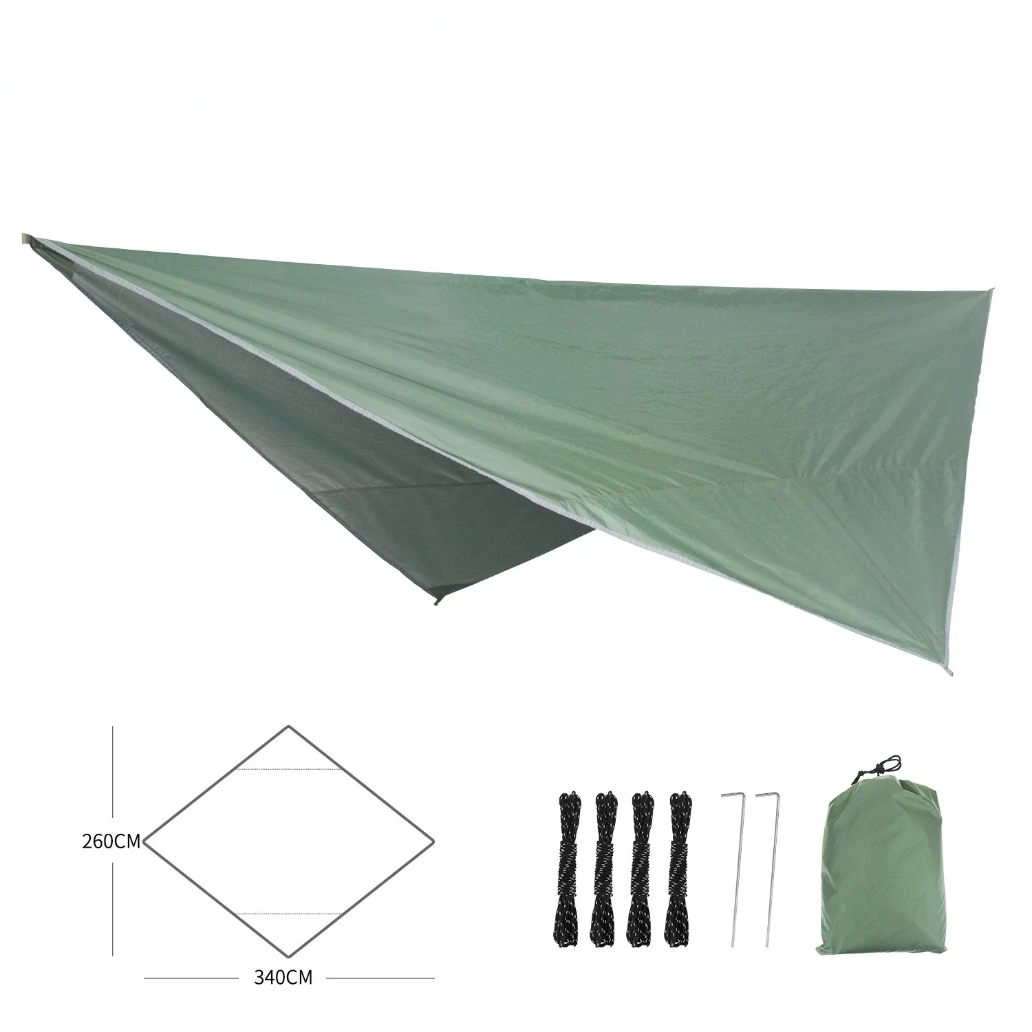190T Rhombus Waterproof Tarp Tent Shade Outdoor Camping Hammock Rain Fly UV Garden Awning Canopy Sunshade Ultralight 340x260cm waterproof tarpaulin,tarpaulin rain cover,waterproof tarp,ultralight tarp