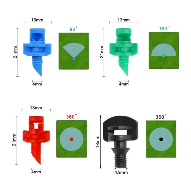 50Db 90 ° 180 360 -Os Szög Egyszerű Refrakciós Sprinkler Szál Kiváló Minőségű Gyümölcsfa Öntöző Spray Fúvóka Kerti Készletek - Image 3