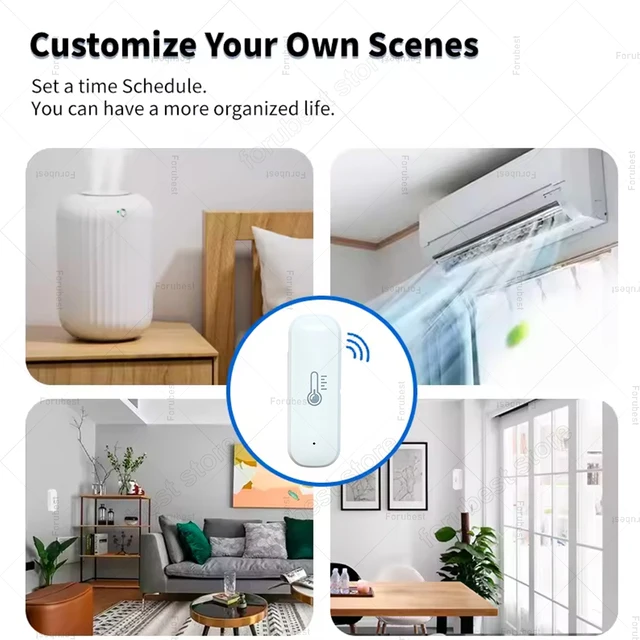 ZigBee Temperature Humidity Sensor Intelligent Home Hygrometer Real-time Monitoring Work With Alexa Amazon Google/Home Assistant 5