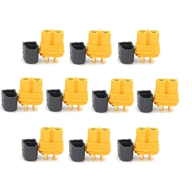 10-Pack Amass XT Series Plug Connectors with Sheath Housing – 5 Male & 5 Female Pairs