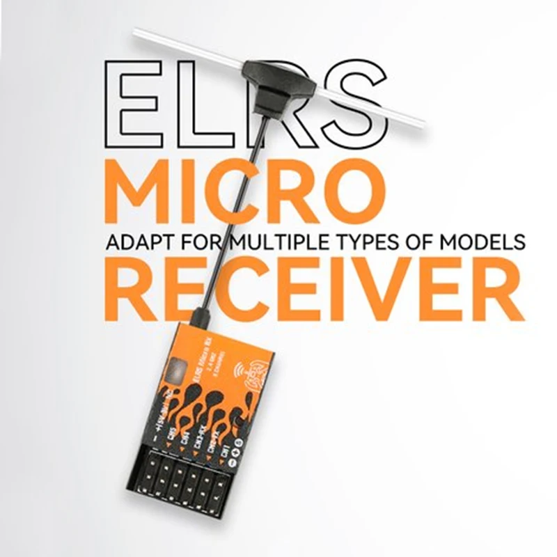 1PCS/2PCS BETAFPV ELRS Micro 2.4GHz Receiver 2.4G RX 5CH PWM Outputs CRSF For RC FPV Fixed-Wing Aircraft Cars Boats Helicopter 5