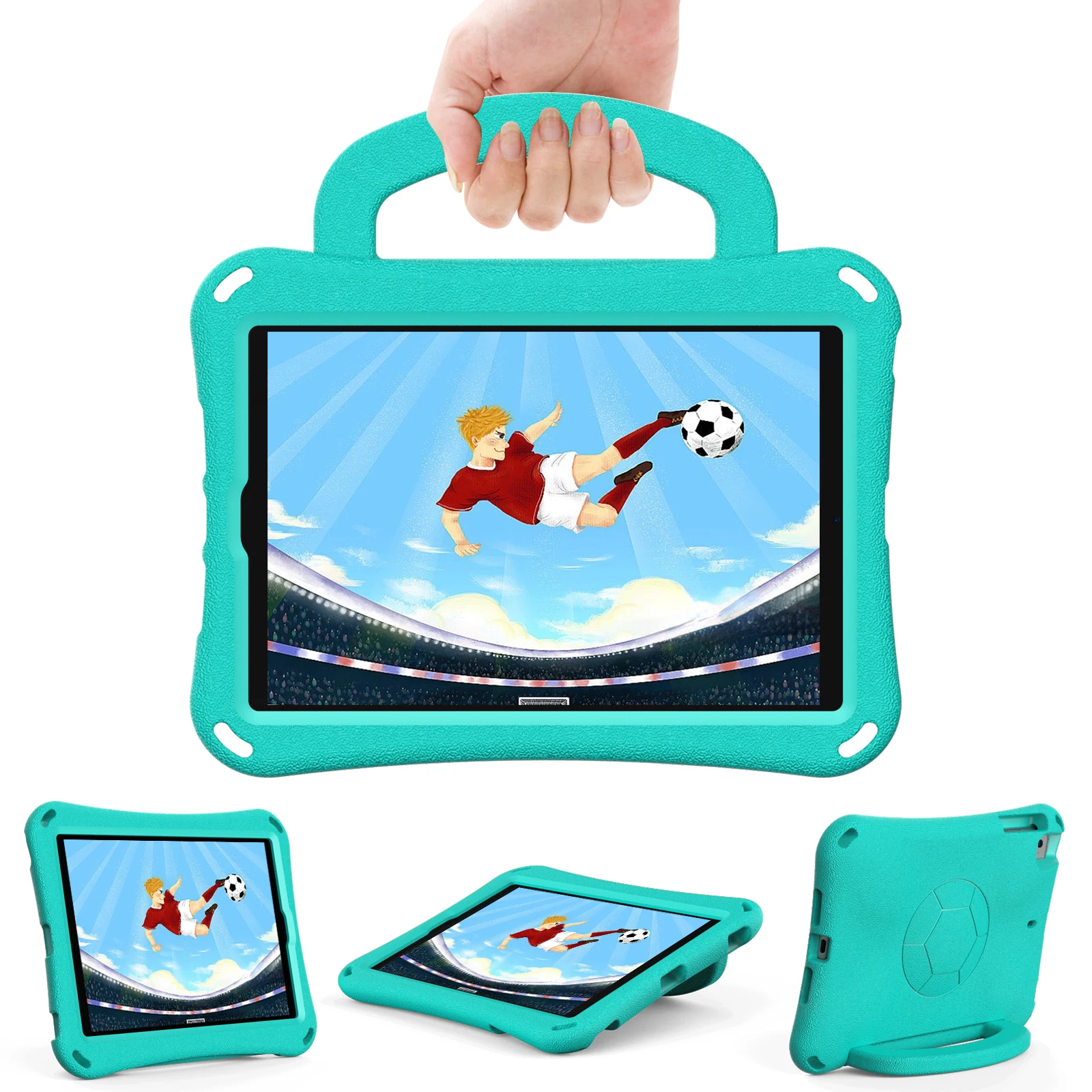Shockproof Full-Body Tablet Case with Handle Stand