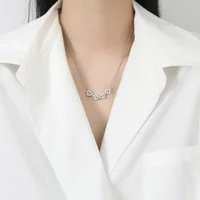 CARLIDANA Transform Luxury Four Leaf Clover Pendant Necklace  Stainless Steel Crystal Gold Color Heart Jewelry for Women Gift - Image 4