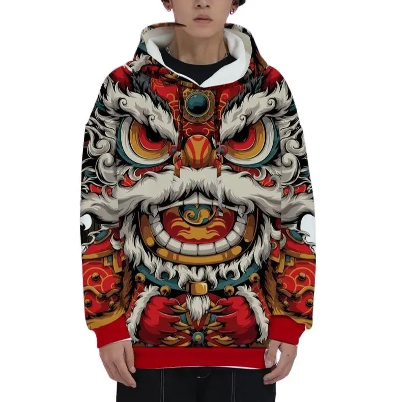 4XL Chinese Style 3d Print Vintage Pullover Hoodies Hiphop Long Sleeve Tops Clothes For Men Women 2022 New Harajuku Chic