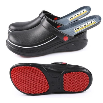남성용 미끄럼 방지 방수 샌들, 내유성 주방 작업, 요리사 신발, 호텔 레스토랑, Zapatos Para Hombres, 남녀공용 슬리퍼