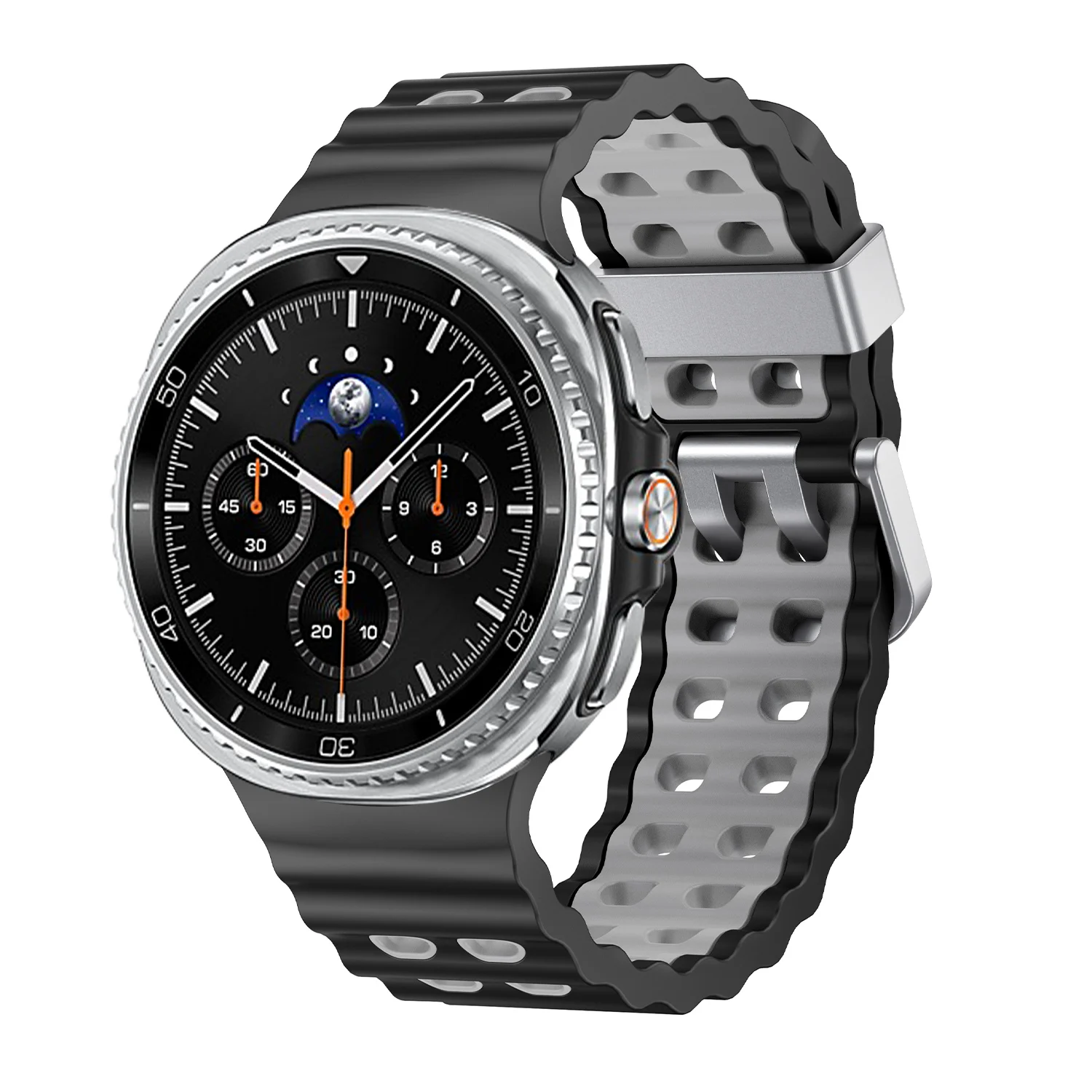 Two-Tone Breathable Marine Silicone Sport Strap