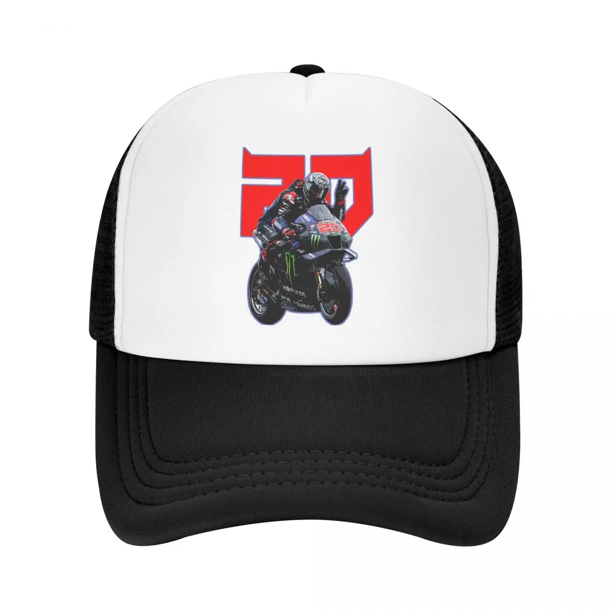 

Cool Fabio Quartararo Trucker Hat for Men Women Personalized Adjustable Unisex Baseball Cap Summer