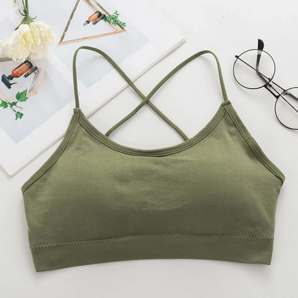 Women Cross Strap Sports Bra Push Up Top Yoga Gym Crop Top Brassiere Fitness Sport Breathable Beauty Back Bras women lingerie bra