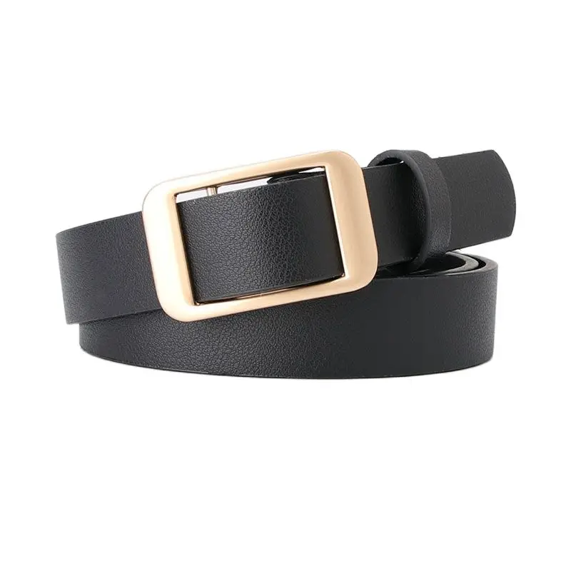 

Fashion Women Leather Belts Square Buckle Solid Color Garment Accessories For Ladies Streetwear Casual Jeans Dress Waist Strap