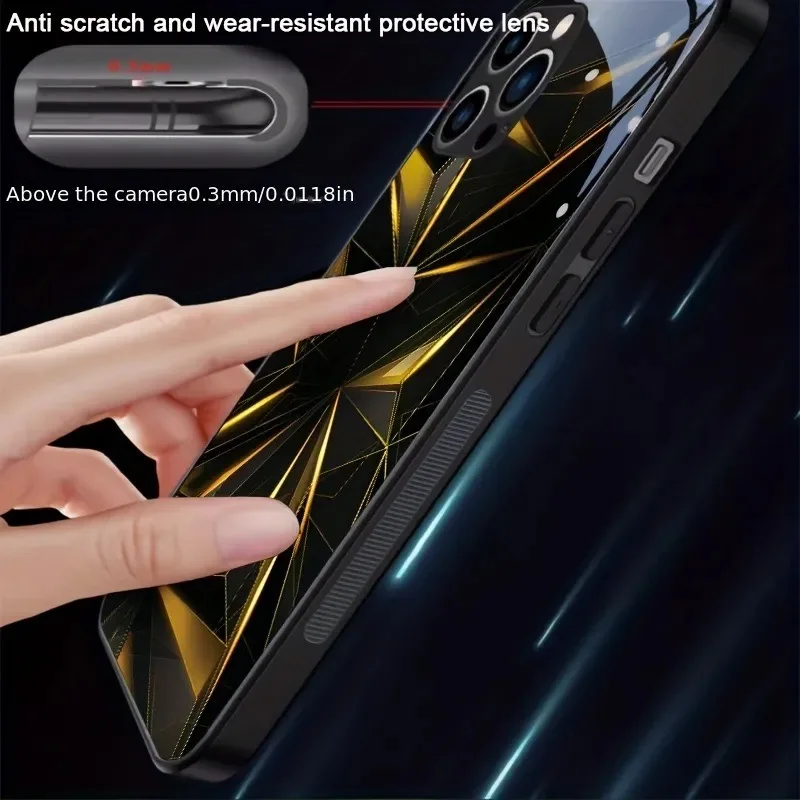Luxury Geometry LED Light Glow Phone Case with Luminous Circuit Design
